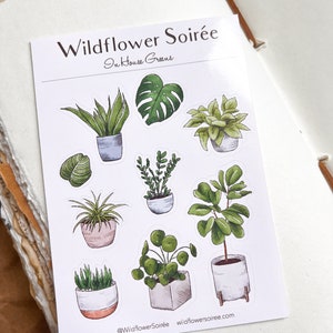 Zimmer Pflanzen Aufkleber Blätter In Haus Grüns Greenery Planer und Bullet Journal Dekoration Aufkleber Kleines Geschenk für Pflanzenliebhaber Mama Papa