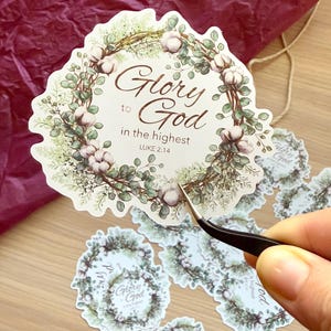 Bijbeljournaling sticker kerstthema klein cadeau voor leraar student collega's planner stickers kerstkaart decor envelop zegel