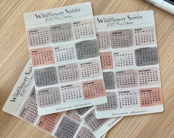 Clear Matte Mini Calendar Planner Accessories Sticker Sheet 2025 Monthly Journal Decoration Functional Stickers Premium Quality Neutral Tone