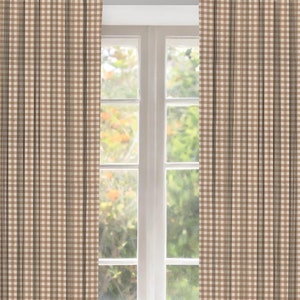Gingham Check Curtains | Privacy Lined Kitchen Decor