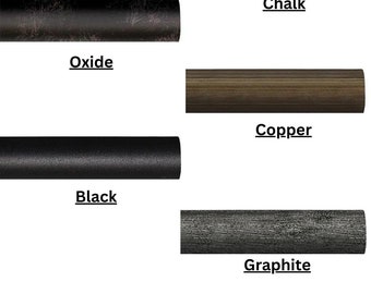 6 Colors | Rustic Look Drapery Poles | Wrought Iron Curtain Poles | Curtain Rods | Curtain Poles | Drapery Poles and Accessories ||
