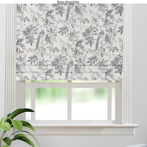 Animal /Birds Print Roman Shades | Nature Window Shades | 2 Colors | Extra Wide and Extra Long Roman Shades| Nature/Floral/Birds Print Blind