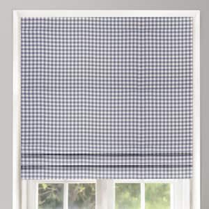 Gingham Roman Shade | Blackout, Cordless, Check Fabric