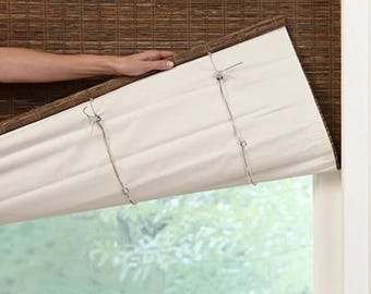 Top Down Bottom Up Cordless Bamboo Shades, Natural Woven Shades, FREE Cordless Upgrade, Custom Bamboo Shades, Swatches Available.