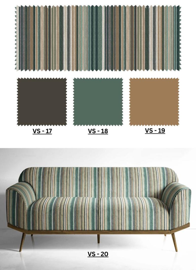 Upholstery Fabric by Yard | Striped Velvets | 56 Options | 54" Wide - Etsy