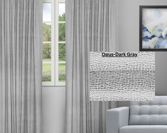 Snake Skin Textured Pleated Curtain | Custom, Room Darkening