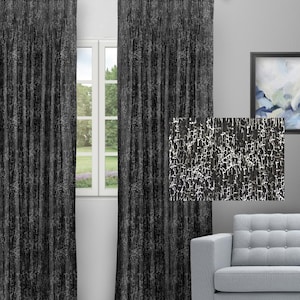 Affordable Custom Curtains | Rod Pocket Curtains | Black Color Curtains | Tab Top Curtains | Extra Long & Extra Wide Drapes |Any Size Drapes