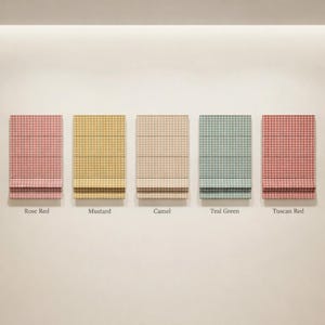 Custom Houndstooth Roman Shade - Flat or Relaxed Style, FREE Blackout Upgrade