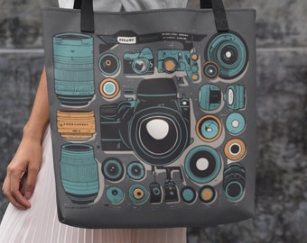 Photography Tote Bag, Photo Tote Bag, Photographer Gift, Photography Gift, Camera Bag, artsy tote bag, Travel Gift, Canvas Tote Bag