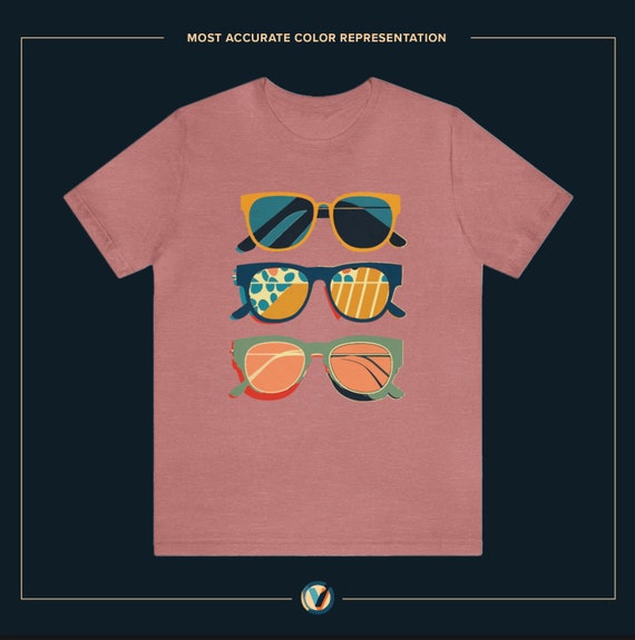 Camisetas de gafas de sol / Camisa retro de los Beatles / Here Comes The Sun  Camiseta para mujer / Camisa de gafas de sol Jet Fighter / Camisas de  pareja -  España