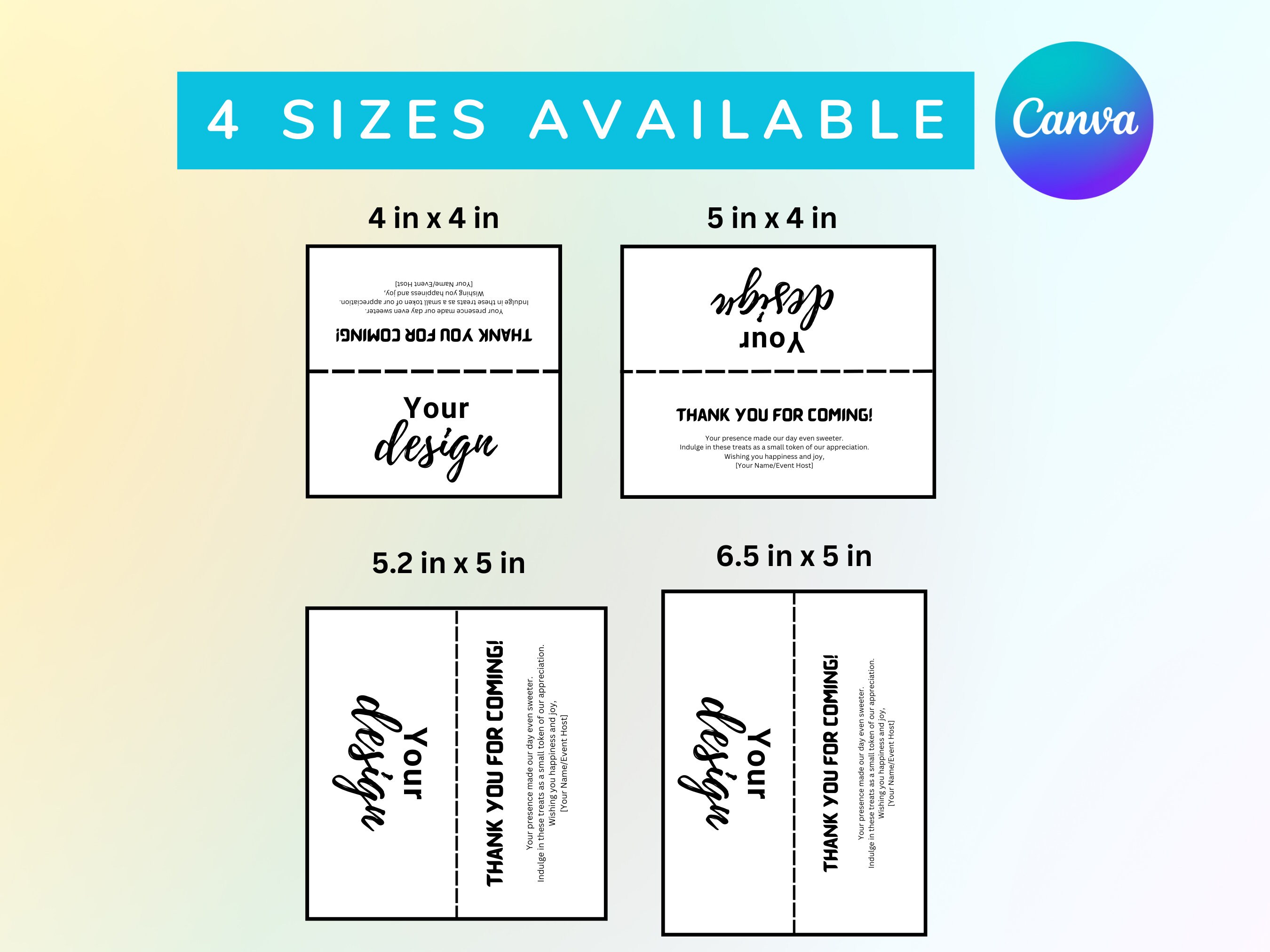 Editable Treat Bag Toppers Template Canva Editable Template - Etsy