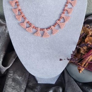 Shining Pink beaded necklace,colorful beaded necklace,seed bead,handmade necklace, birthday gift, jewelry, gift for girlfriend, gift for her