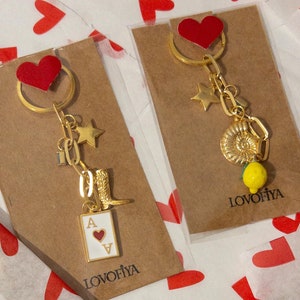 charm keychain, gift for her