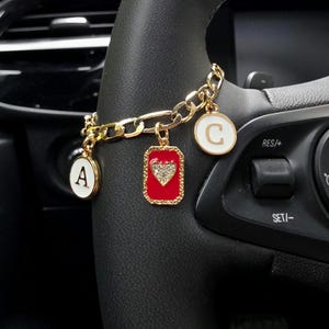 Build Your Own Steering Wheel Jewelry, Personalized Initial Charm, Customizable Car Charm, Unique Car Charms, Car Accessories Gift