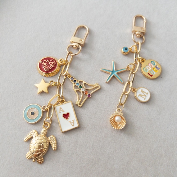 Build Your Own Custom Charm Keychain, Pick Your Charms, Make Your Own Keychain, Custom Bag Charm, Birthday Gift, Gift for Her, Bff gift
