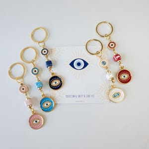 Evil Eye Schlüsselanhänger, New Home Geschenk, Schutzamulett, Evil Eye Geschenk, Geschenk für Mama, Keychain Gefälligkeiten, Taschenanhänger