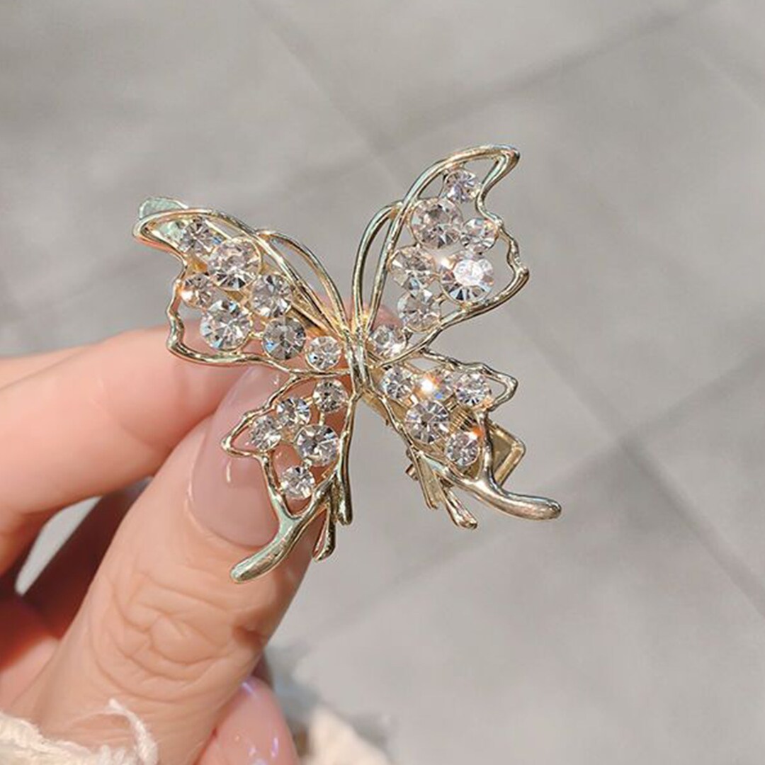 Elegant Water Diamond Butterfly Hair Clip for Stylish Women, Perfect