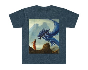 Dragon and Lady Unisex Softstyle T-Shirt