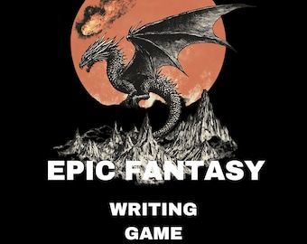 Epic Fantasy Writing Game Bundle | Brain Training Retro Journal | Role Playing Game