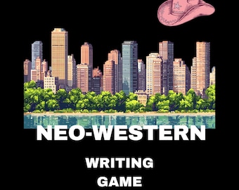 Neo-Western Writing Game Bundle | Brain Training Retro Journal | Role Playing Game