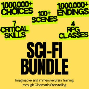 Sci-Fi Writing Game Bundle | Brain Training Retro Journal | Role Playing Game image 2