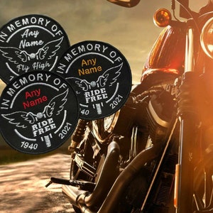 Biker Memorial Patches Customised In Memory of Any Name