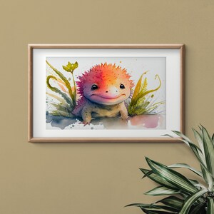 Cute Nursery Prints| Colorful cute lizard | Digital Printable for Kids rooms