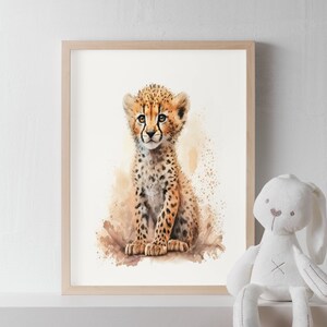 Cute Tiger Cub Animal Photo Print, SHIPPED Ready-to-frame Nursery Art Jungle Animal, Nursery Decor Wall Art
