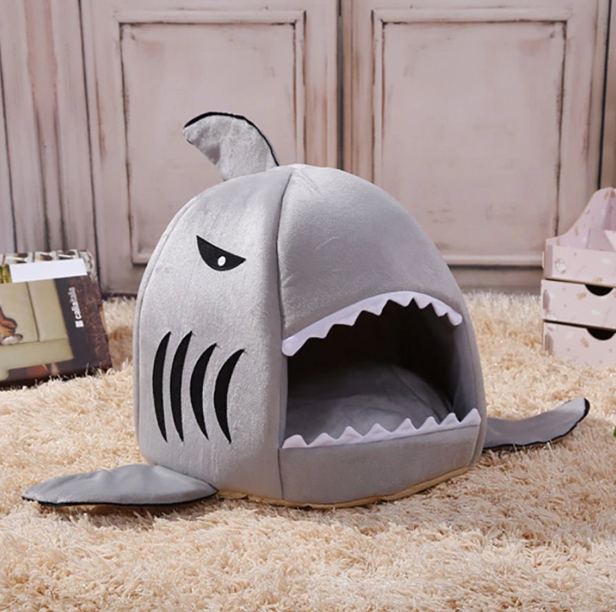 Shark Shaped Dog House Memory Comfy Warm Pet Bed - Etsy