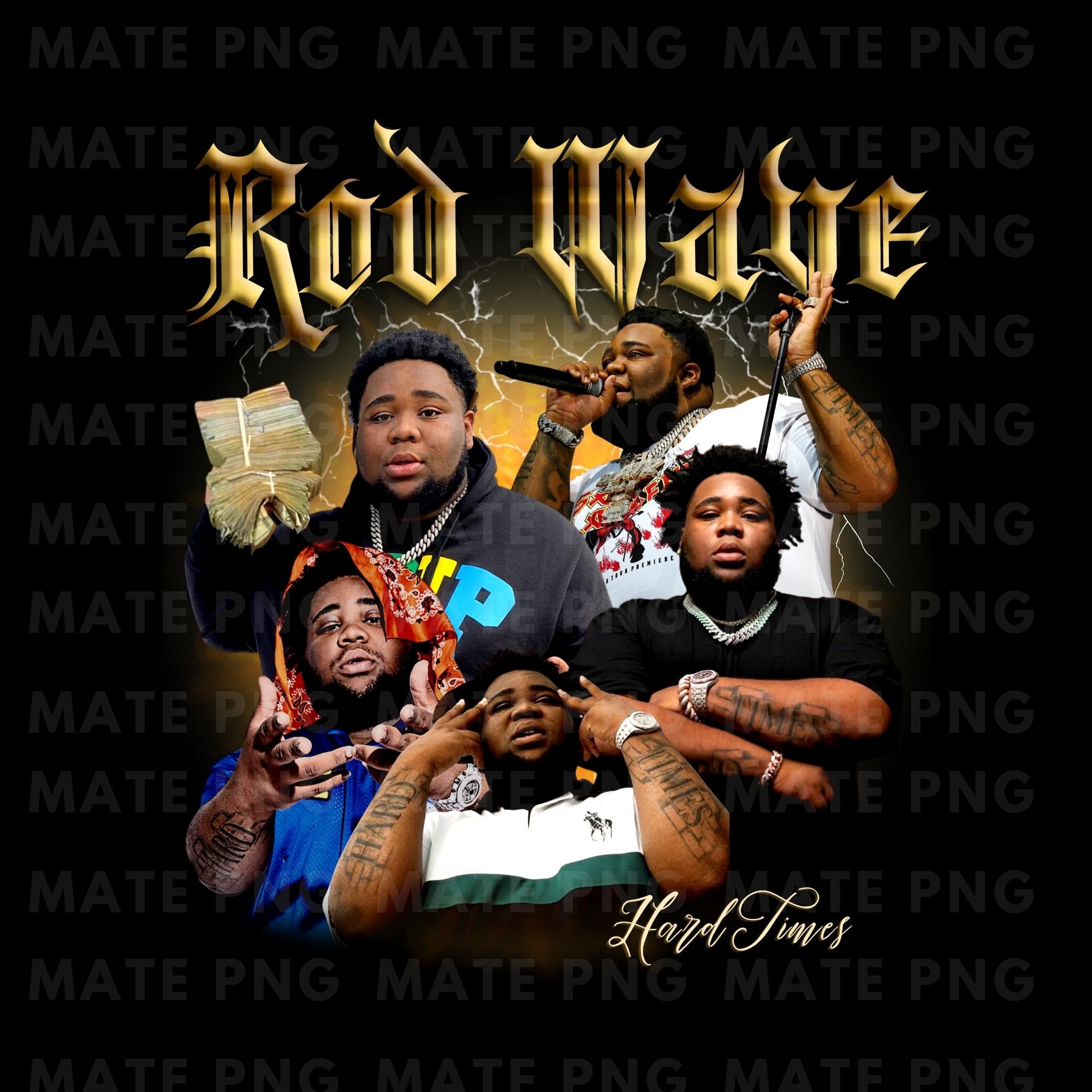 Diseño de camiseta Rod Wave. PNG Digital 4500x5100 píxeles. Etsy México
