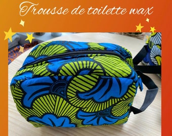 Trousse de toilette Wax moyen modèle - fait main au Sénégal