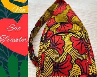 Sac traveler wax - l'indispensable de l'été - fait main au Sénégal