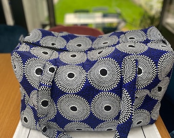 Sac de voyage tissu Wax matelassé - fait main au Sénégal