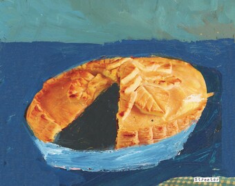 Póster de arte de pared con impresión de tarta, collage, pintura de postre