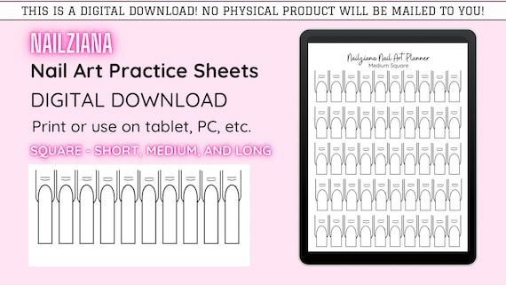 NICENEEDED 12 Sheets Nail Art Practice Book Clean Manicure Training Cards  for Beginner Lines Painting Lines Drawing Painting Template Learning Book  for Acrylic Fingernails