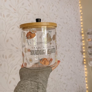 Sourdough Starter Kit with Cute UVDTF Decal | Complete Sourdough Kit with Tools | | Bread Making Baking Supplies | All-In-One Set