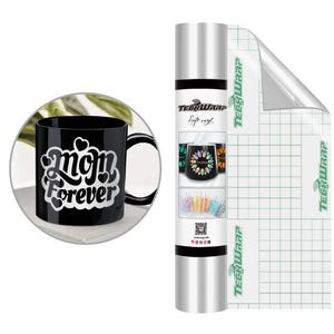 Teckwrap Glossy Craft Vinyl: Permanent DIY Decal Film (12&quot; x 5&#39; roll)
