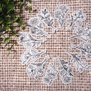 Birth Flowers | Decorative Waterproof Sticker for your Laptop, Waterbottle, Journal, etc.