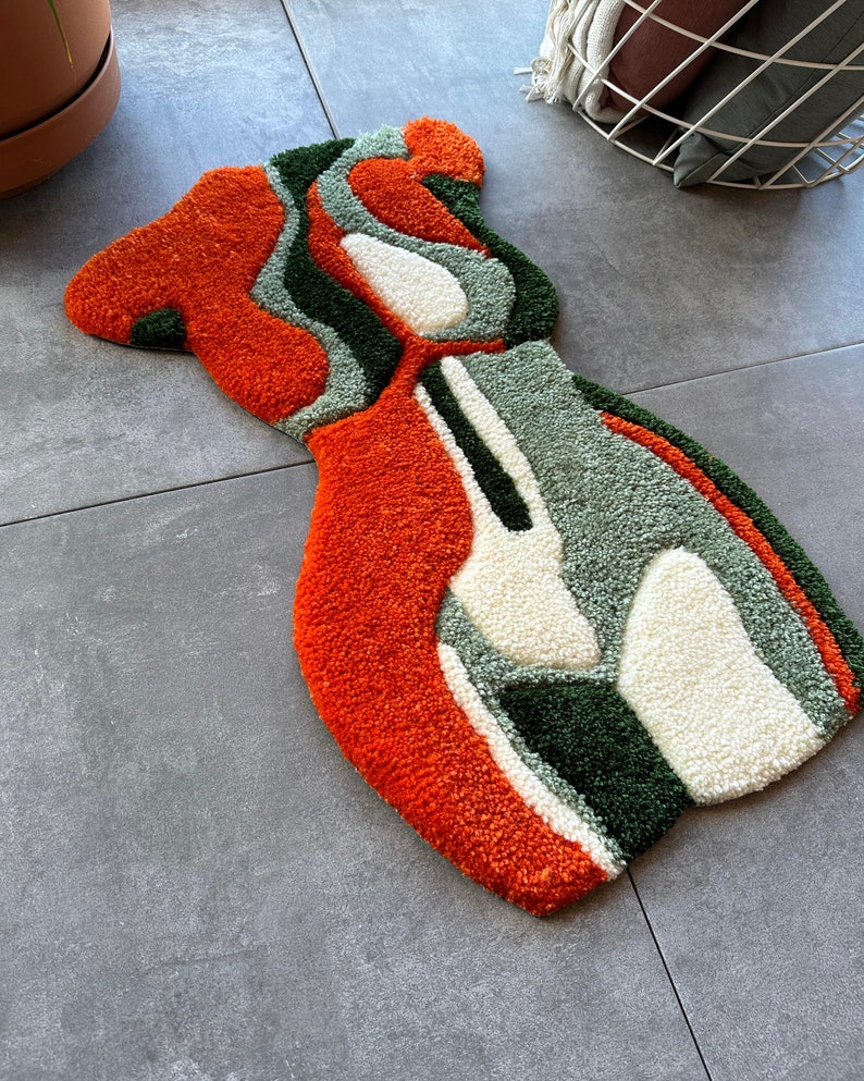 Body Rug Colorful Woman Body Tufted Rug / %100 Handmade - Etsy
