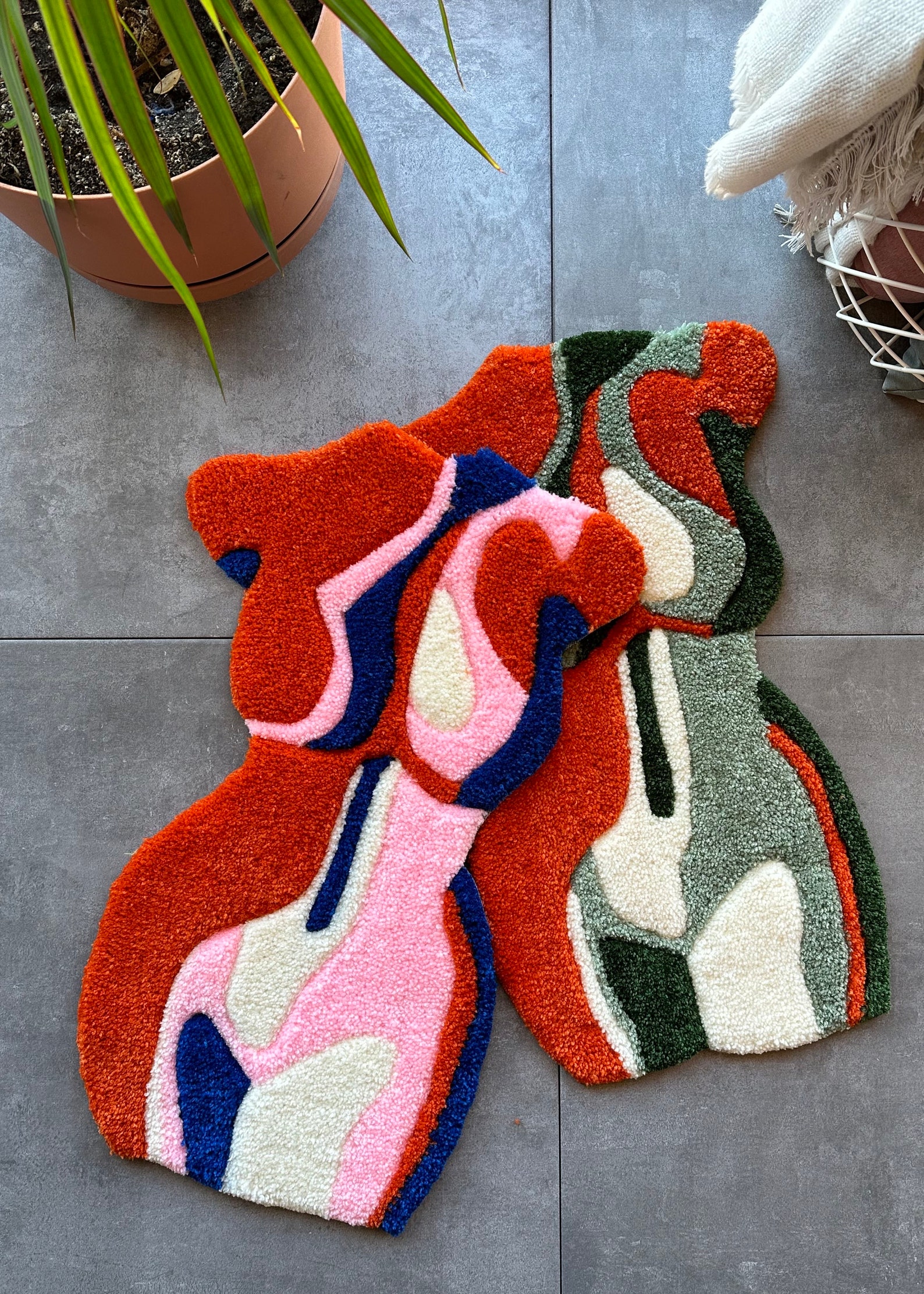 Body Rug Colorful Woman Body Tufted Rug / %100 Handmade - Etsy