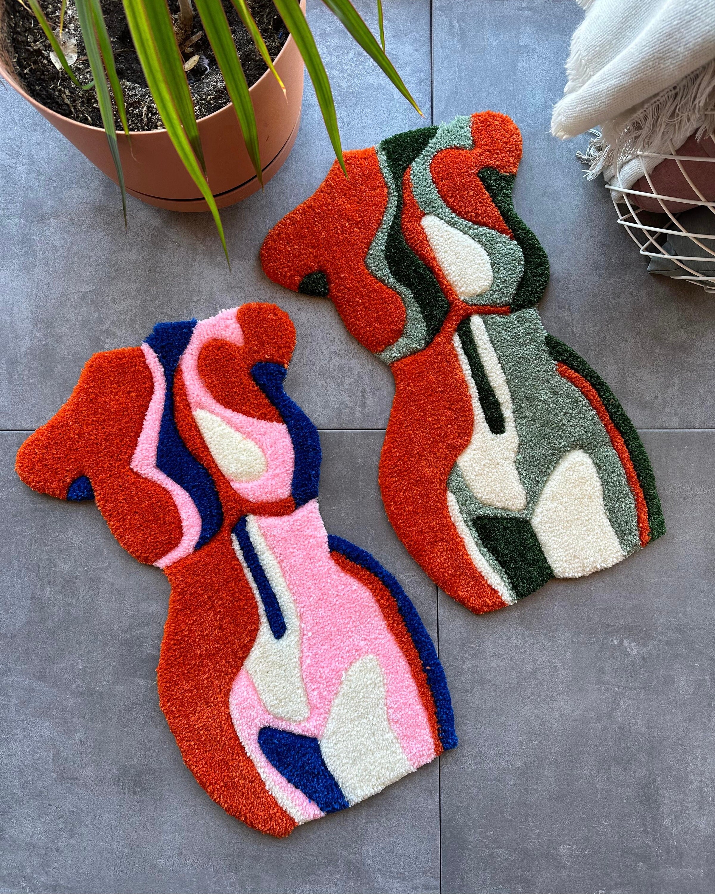 Body Rug Colorful Woman Body Tufted Rug / %100 Handmade - Etsy