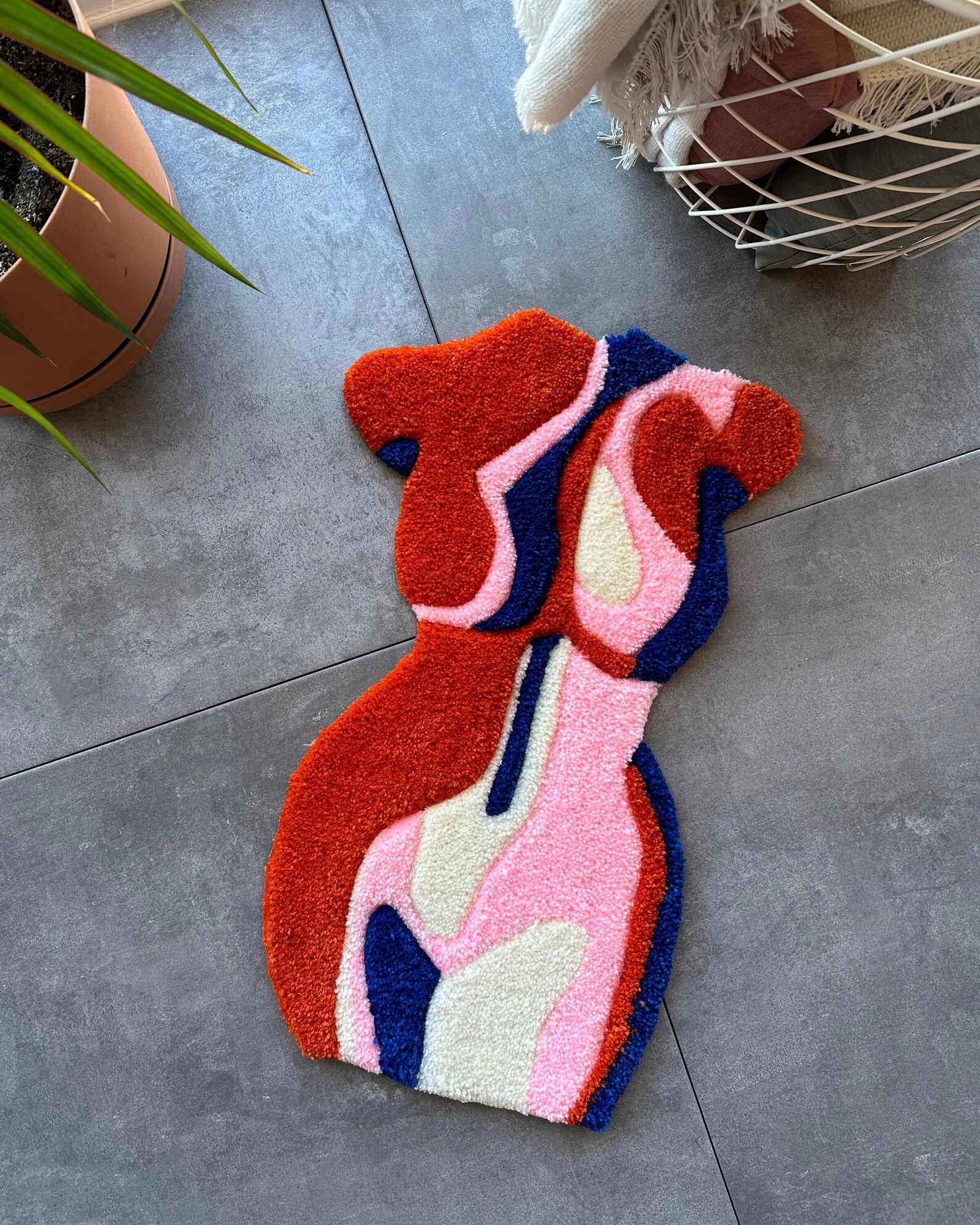 Body Rug Colorful Woman Body Tufted Rug / %100 Handmade - Etsy