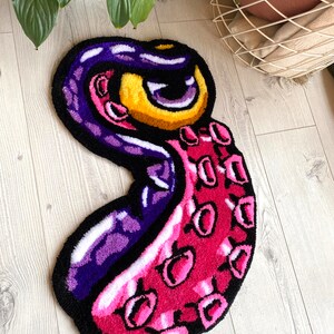 Octopus Tufted Rug / %100 Handmade - Etsy