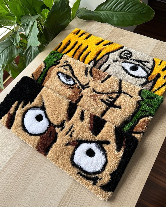 Anime Keyboard Tufted Rug / Handmade Fluffy Keyboard Rug