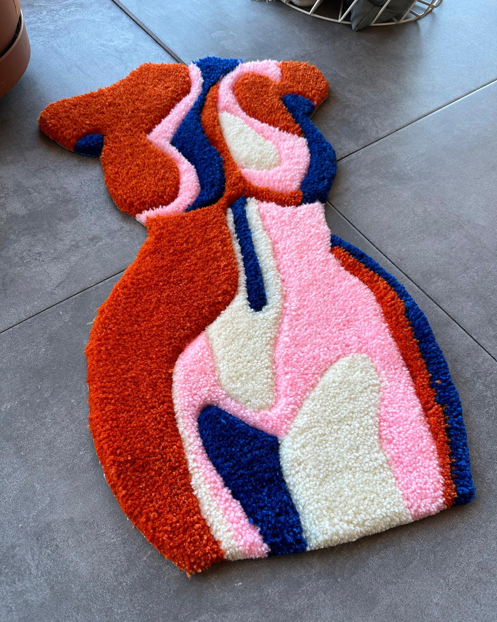 Body Rug Colorful Woman Body Tufted Rug / %100 Handmade - Etsy