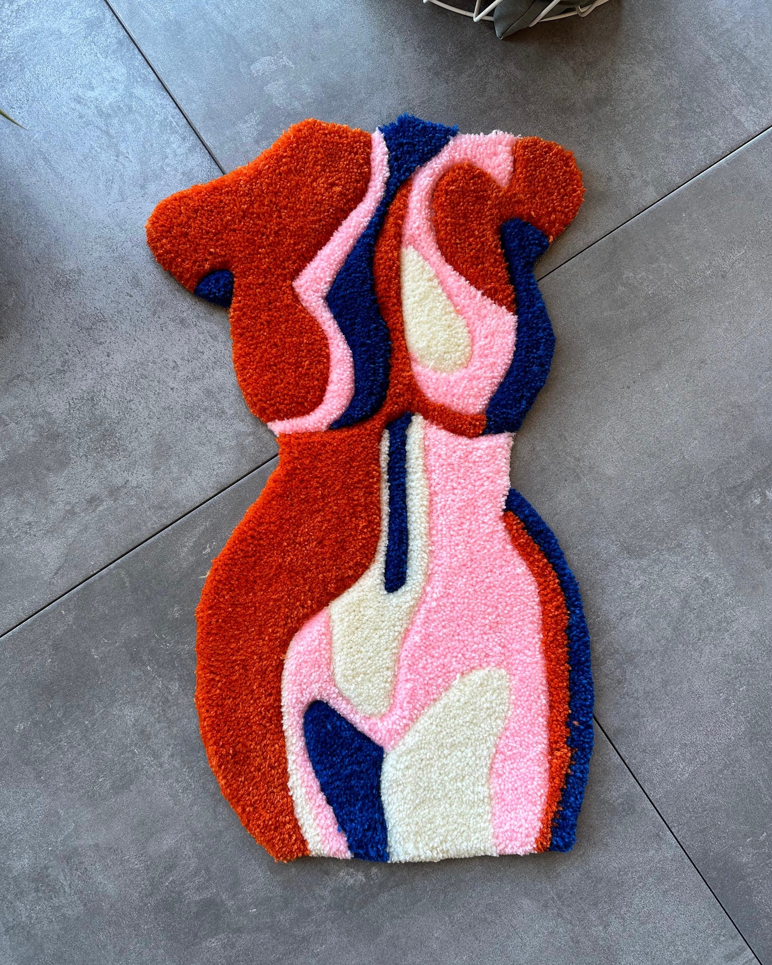 Body Rug Colorful Woman Body Tufted Rug / %100 Handmade - Etsy