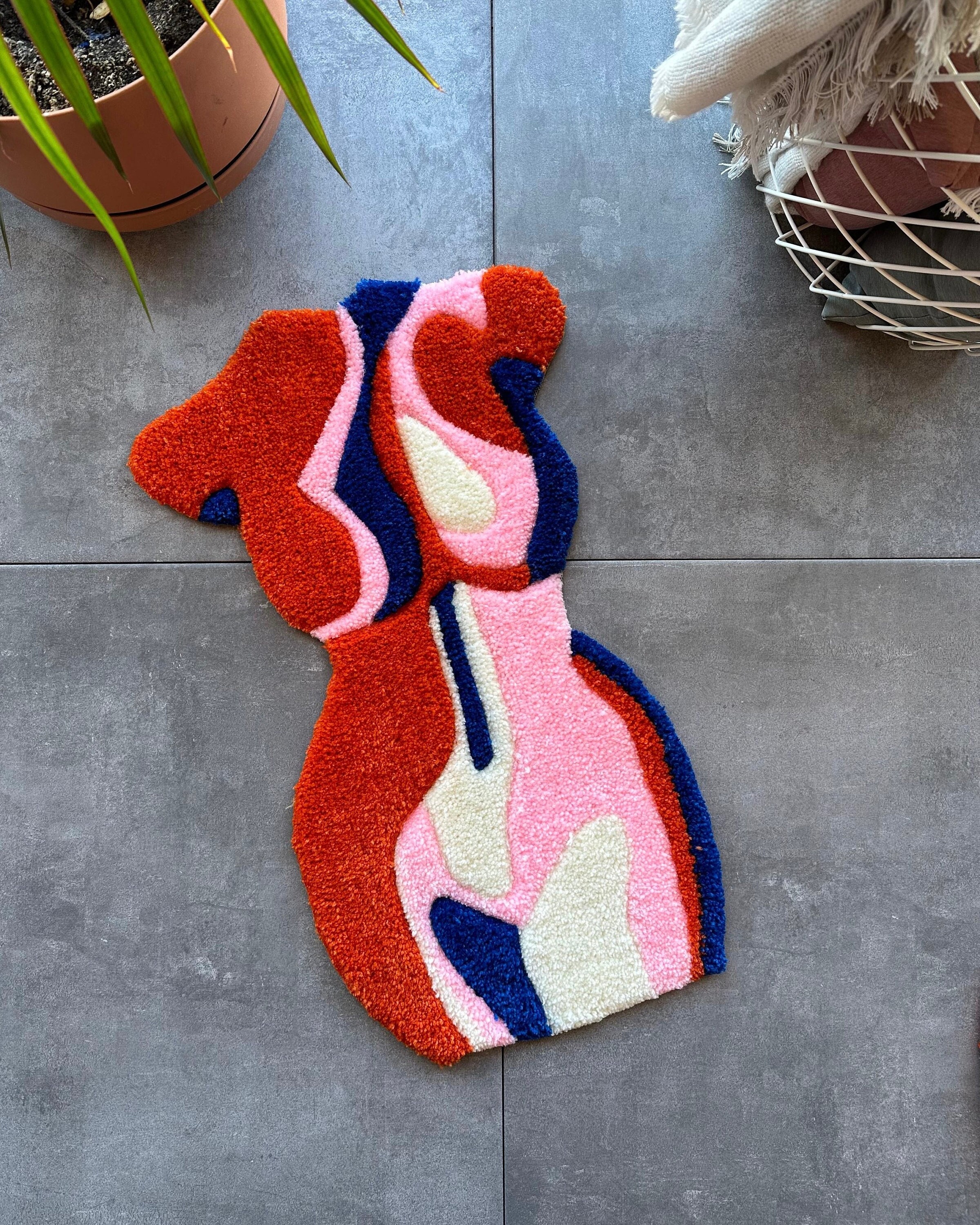 Human Body Rug Colorful Woman Body Tufted Rug / %100 Handmade - Etsy