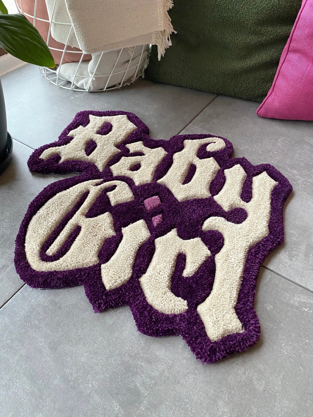Baby Girl Tufted Rug / %100 Handmade / Custom Handmade Home Decor - Etsy