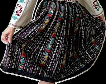 made in Romania traditional floral embroidery sash/ belt