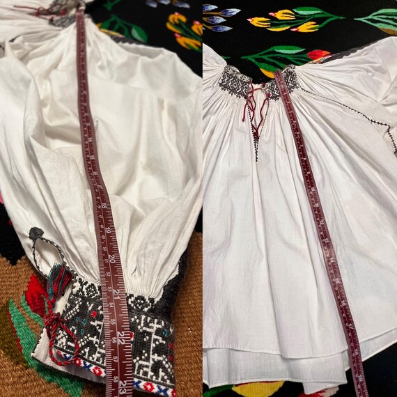 Vintage Romanian Hungarian Folk Blouse from Trans… - image 6